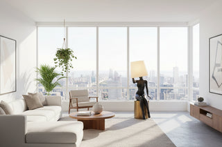 Abstract Human Figure Floor Lamp – Designer Sculptural Standing Light-GraffitiWallArts
