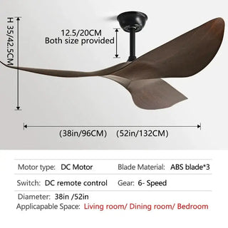 Acrylic Wood Finish Designer Ceiling Fan-Ceiling Fans