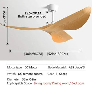 Acrylic Wood Finish Designer Ceiling Fan-GraffitiWallArts