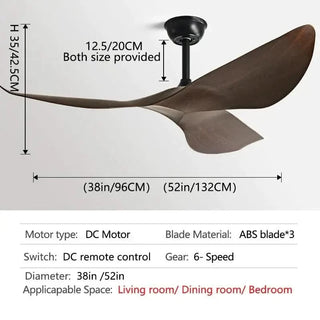 Acrylic Wood Finish Designer Ceiling Fan-GraffitiWallArts