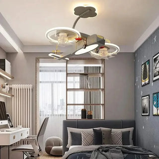 Airplane Fan Light for Kids Bedroom-Kids Room Lights