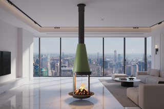 Alpine Cone Suspended Fireplace - Wood, Ethanol & Electric-GraffitiWallArts