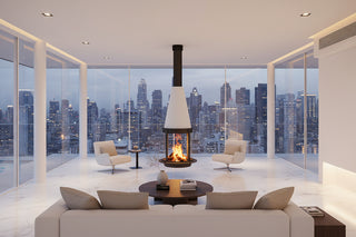 Alpine Cone Suspended Fireplace - Wood, Ethanol & Electric-GraffitiWallArts