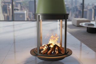 Alpine Cone Suspended Fireplace - Wood, Ethanol & Electric-GraffitiWallArts