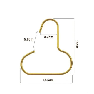 Aluminium S-Curve Multi-Purpose Hanger – Cap, Hat, Bag & Scarf Organiser (Dark Gray & Gold)-GraffitiWallArts