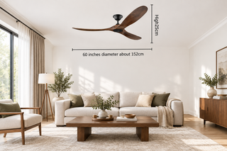 Antique Wooden Blades Large Ceiling Fan – 3-Blade DC Motor Fan