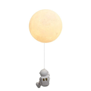 Astronaut on Moon Wall Lamp - Kids Room Lighting-GraffitiWallArts