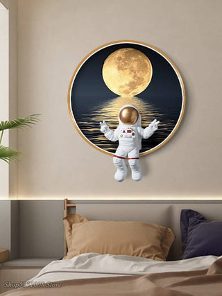 Astronaut on Moon Wall Light: Illuminate with Space-Kids Room Lights