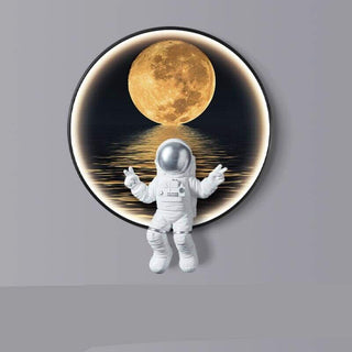 Astronaut on Moon Wall Light: Illuminate with Space-Kids Room Lights