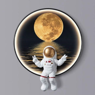 Astronaut on Moon Wall Light: Illuminate with Space-Kids Room Lights