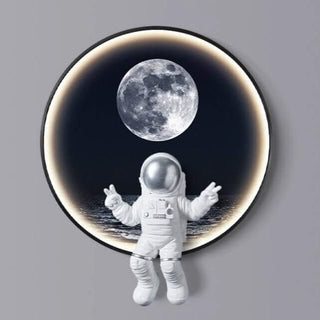 Astronaut on Moon Wall Light: Illuminate with Space-Kids Room Lights