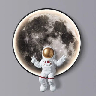 Astronaut on Moon Wall Light: Illuminate with Space-Kids Room Lights