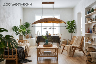 Banana Leaf LED Pendant Light with Textured Shade-GraffitiWallArts