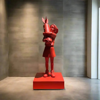 Banksy Bomb Hugger Girl Statue | Street Art Sculpture 58cm–250cm Banksy Bomb Hugger Girl Statue | Street Art Sculpture 58cm–250cm
