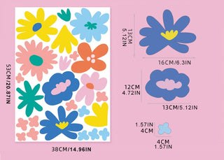 Bohemian Floral Wall Stickers for Kids-GraffitiWallArts