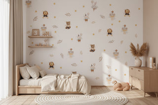 Boho Elephant Lion Wall Stickers for Kids-GraffitiWallArts