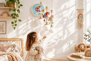 Carousel Unicorn Kids Pendant Light with Glass Globe-GraffitiWallArts