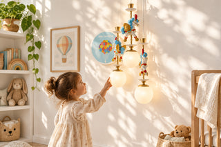 Carousel Unicorn Kids Pendant Light with Glass Globe-GraffitiWallArts