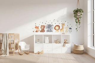 Cartoon African Animal Wall Stickers for Kids-GraffitiWallArts