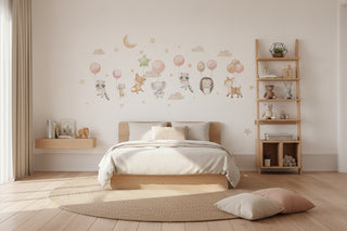 Cartoon Animal Balloon Wall Stickers for Kids
