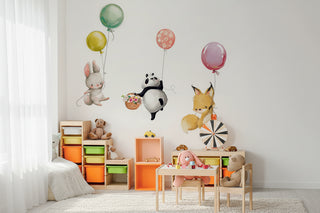 Cartoon Animal Kids Room Wall Decal Bunny Panda Fox