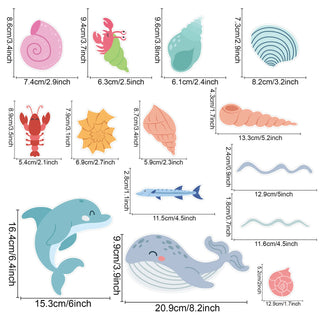 Cartoon Marine Life Wall Stickers for Kids