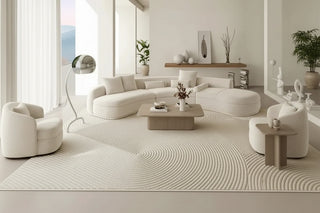 Circle Dunes 3D Diatom Silk Rugs for Living Room-Rugs