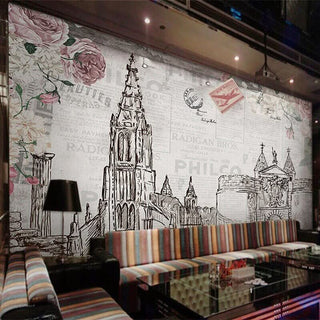 City Buildings Wallpaper for Home Wall Decor-GraffitiWallArts