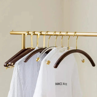 Clear Acrylic Arc Clothes Hanger with Brass Hook & End Caps – Pack of 5 or 10-GraffitiWallArts