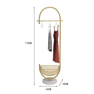 Clothing Rack Floor Standing Valet Corner-GraffitiWallArts