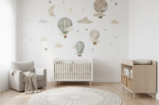 Cloud Hot Air Balloon Kids Room Wall Decal-GraffitiWallArts