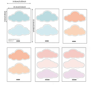 Cloud Leaf Raindrop Kids Room Wall Decal Stickers-GraffitiWallArts