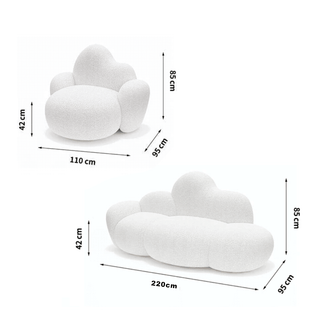 Cloud Sofa Set – Multi-Size, Deep Cushioning, Premium Fabric, Modern Lounge-GraffitiWallArts