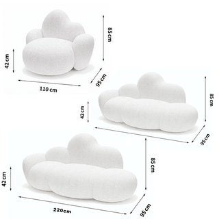 Cloud Sofa Set – Multi-Size, Deep Cushioning, Premium Fabric, Modern Lounge-GraffitiWallArts