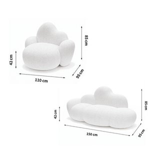 Cloud Sofa Set – Multi-Size, Deep Cushioning, Premium Fabric, Modern Lounge-GraffitiWallArts