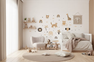 Colourful Cartoon Animal Wall Stickers for Kids