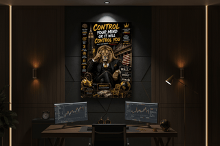 Control Your Mind Wall Street Lion Canvas Wall Art-GraffitiWallArts