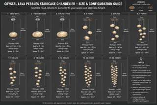Crystal Lava Pebbles Kroonluchter - Elegante Verlichting