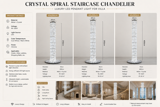 Crystal Spiral Staircase Chandelier