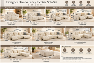 Designer Divano Fancy Electric Sofa Set-GraffitiWallArts