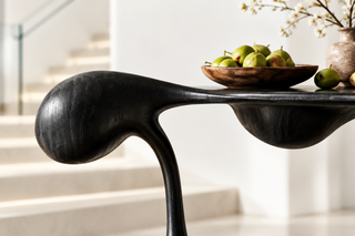 Double Loop Console Table for Entryway or Living Room – Matte Black-GraffitiWallArts