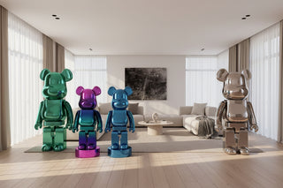Electroplating Multicolour Bearbrick Statue Large-Ornaments Statues Figurines
