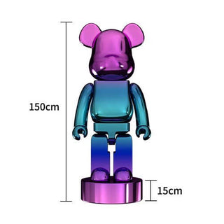Electroplating Multicolour Bearbrick Statue Large-Ornaments Statues Figurines