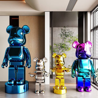 Electroplating Multicolour Bearbrick Statue Large-Ornaments Statues Figurines
