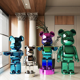 Electroplating Multicolour Bearbrick Statue Large-Ornaments Statues Figurines