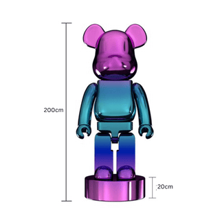 Electroplating Multicolour Bearbrick Statue Large-Ornaments Statues Figurines
