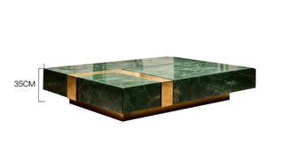 Floating Marble Coffee Table – Italian Minimalist Gold Inlay Natural Stone-GraffitiWallArts