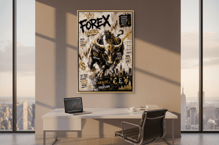 Forex Empire Graffiti Bull Wealth Freedom Canvas Wall Art