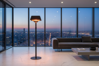 Freestanding Infrared Patio Heater with Louvred Shade