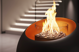 Gabriel Spherical Art Fireplace – Bespoke Outdoor & Indoor Fire Feature-GraffitiWallArts